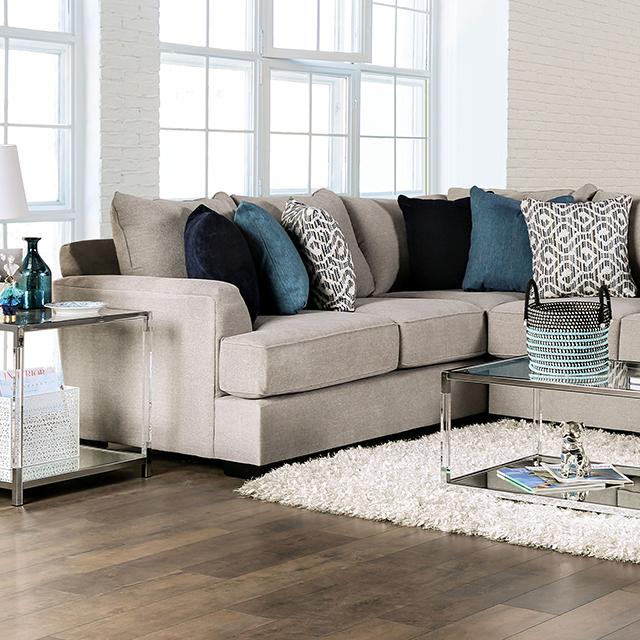 GUNNERSBURY Sectional, Gray - Joseph's Furniture (East Orange, NJ)