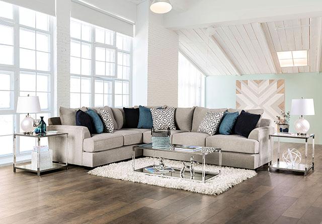 GUNNERSBURY Sectional, Gray - Joseph's Furniture (East Orange, NJ)