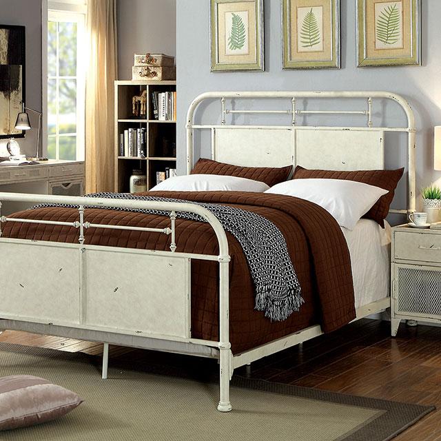 Haldus Cal.King, E.King, & Twin Bed White, Ivory, & Red