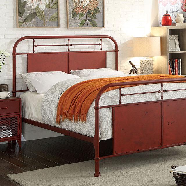 Haldus Bed Ivory, Red & White - Joseph's Furniture (East Orange, NJ)