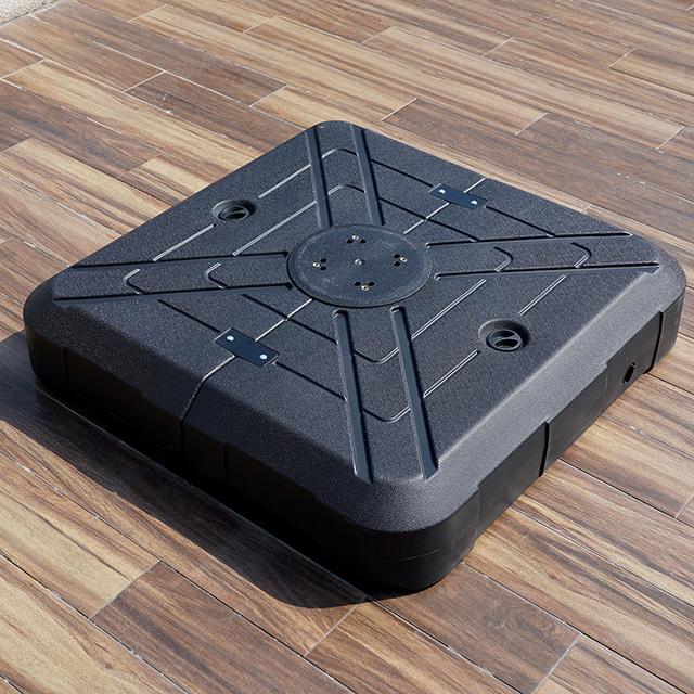 Xico 8 Ft Square Umbrella w/ Double Top w/ LED Light + 37" Large Base - Joseph's Furniture (East Orange, NJ)