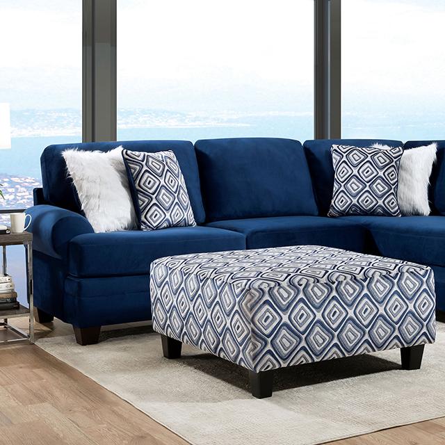 WALDPORT Sectional, Navy - Joseph's Furniture (East Orange, NJ)