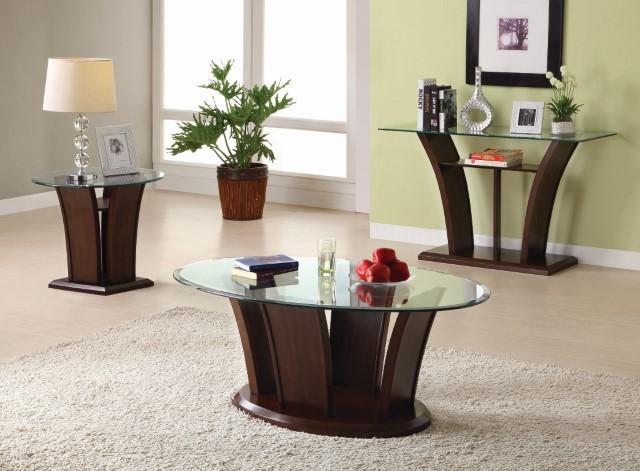 MANHATTAN IV Brown Cherry Coffee Table, Brown Cherry - Joseph's Furniture (East Orange, NJ)