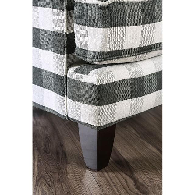 Patricia Ivory/Black Stripe Chair - Joseph's Furniture (East Orange, NJ)
