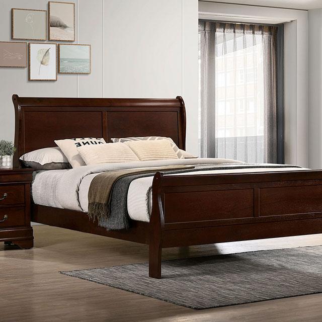 Louis Philippe Full, Twin, Full, & King Bed Black, Grey, Brown & White