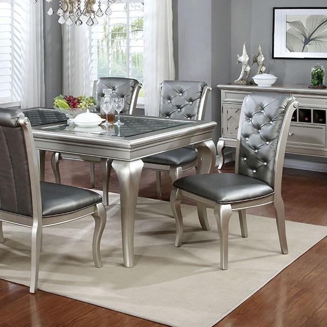 Amina Champagne Dining Table - Joseph's Furniture (East Orange, NJ)