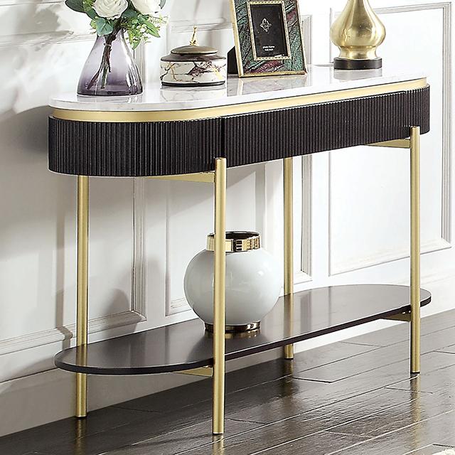 KOBLENZ Sofa Table, Dark Walnut - Joseph's Furniture (East Orange, NJ)