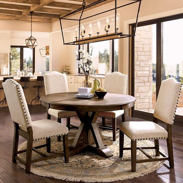 Julia Light Oak Round Dining Table - Joseph's Furniture (East Orange, NJ)