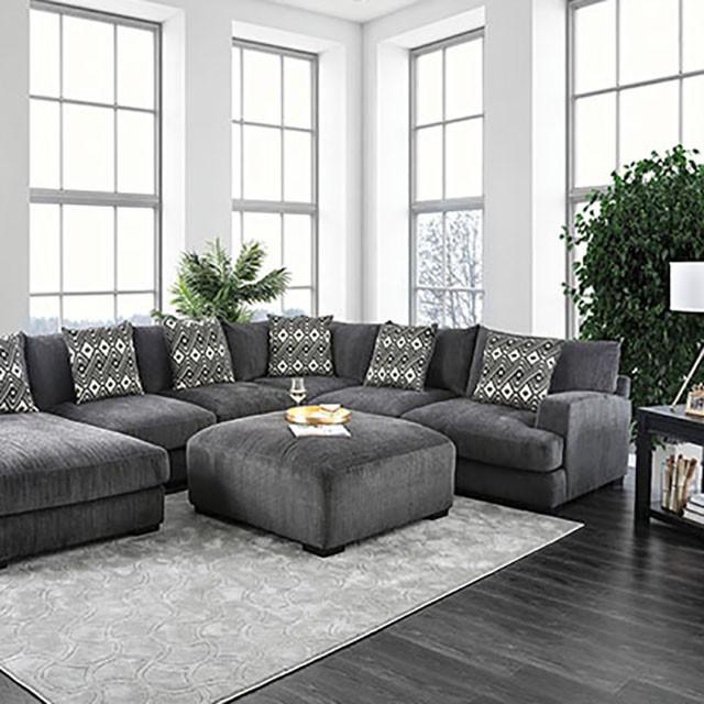 Kaylee Gray U-Shaped Sectional - Joseph's Furniture (East Orange, NJ)