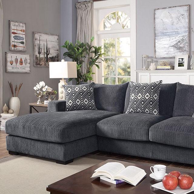Kaylee Gray L-Shaped Sectional - Joseph's Furniture (East Orange, NJ)