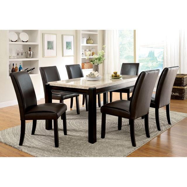GLADSTONE I Dark Walnut/Ivory Dining Table - Joseph's Furniture (East Orange, NJ)