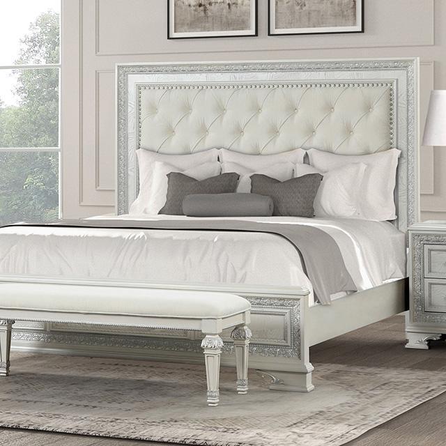 Stella Mia 4 Pc 5 Pc Queen Bedroom Set White - Joseph's Furniture (East Orange, NJ)