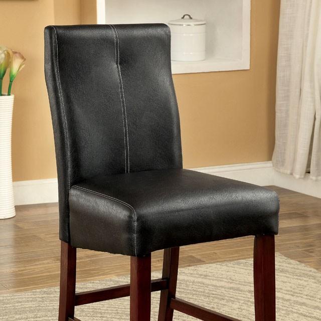 BONNEVILLE II Brown Cherry/Black Counter Ht. Chair (2/CTN) - Joseph's Furniture (East Orange, NJ)