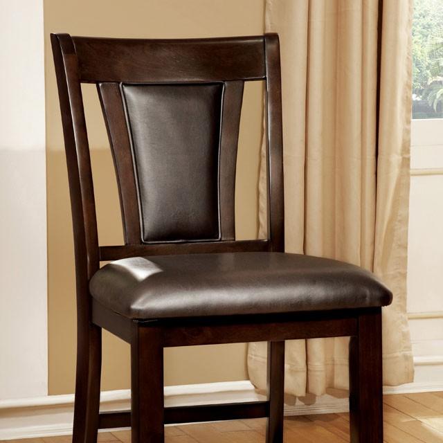 BRENT II Dark Cherry/Espresso Counter Ht. Chair (2/CTN) - Joseph's Furniture (East Orange, NJ)