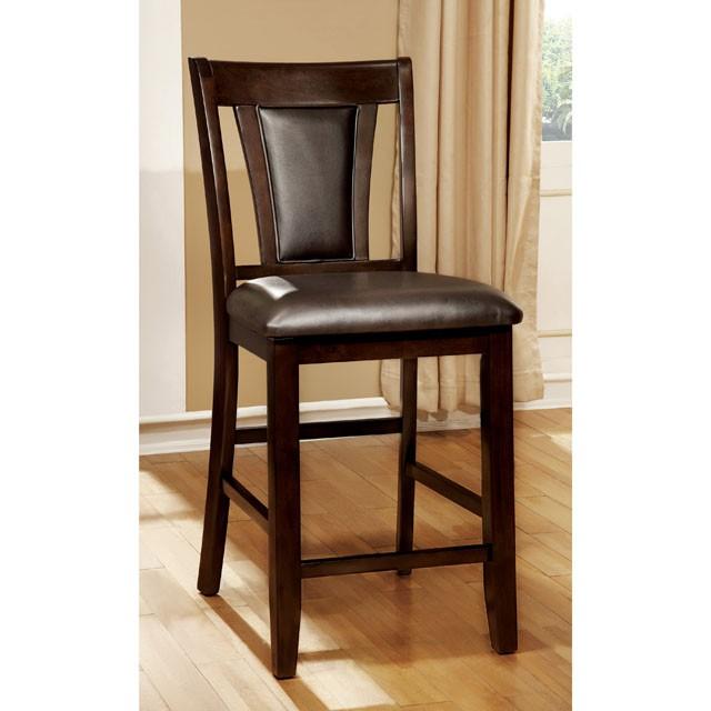 BRENT II Dark Cherry/Espresso Counter Ht. Chair (2/CTN) - Joseph's Furniture (East Orange, NJ)