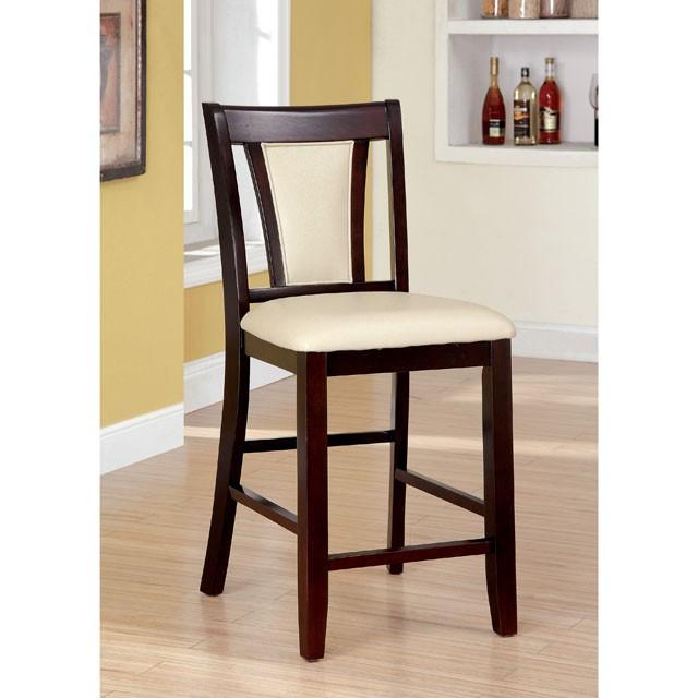 BRENT II Dark Cherry/Ivory Counter Ht. Chair (2/CTN) - Joseph's Furniture (East Orange, NJ)
