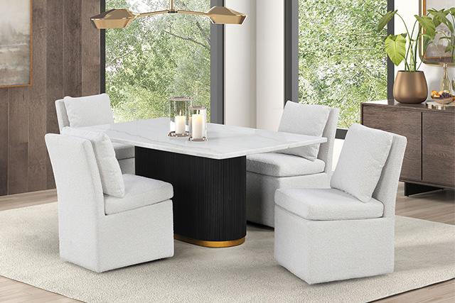 Morges Rect Dining Marble Table - Joseph's Furniture (East Orange, NJ)