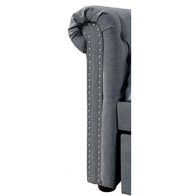 LEANNA Gray Daybed w/ Trundle, Gray - Joseph's Furniture (East Orange, NJ)