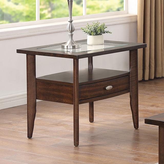 RIVERDALE End Table, Dark Walnut - Joseph's Furniture (East Orange, NJ)