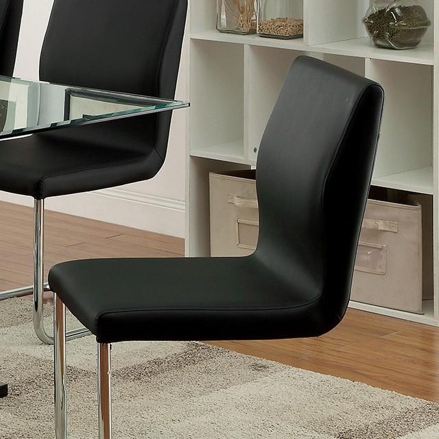 LODIA I Black/Silver Side Chair - Joseph's Furniture (East Orange, NJ)