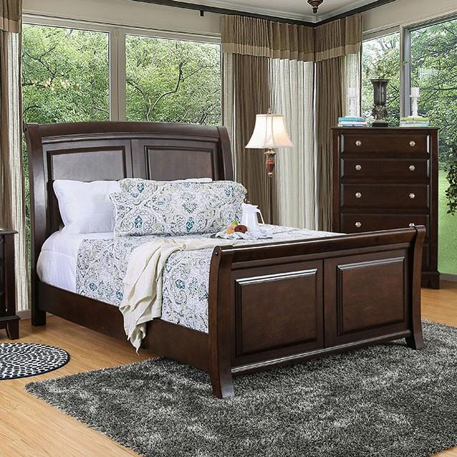 Litchville Brown Cherry Cal.King, E.King, & Queen Bed - Joseph's Furniture (East Orange, NJ)