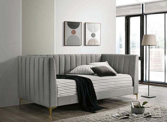 NEOMA Twin Daybed, Light Gray - Joseph's Furniture (East Orange, NJ)