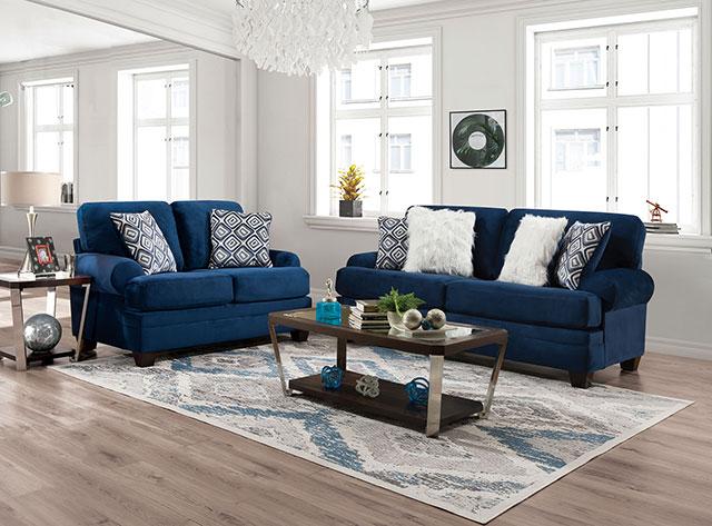 WALDSTONE Sofa, Navy - Joseph's Furniture (East Orange, NJ)