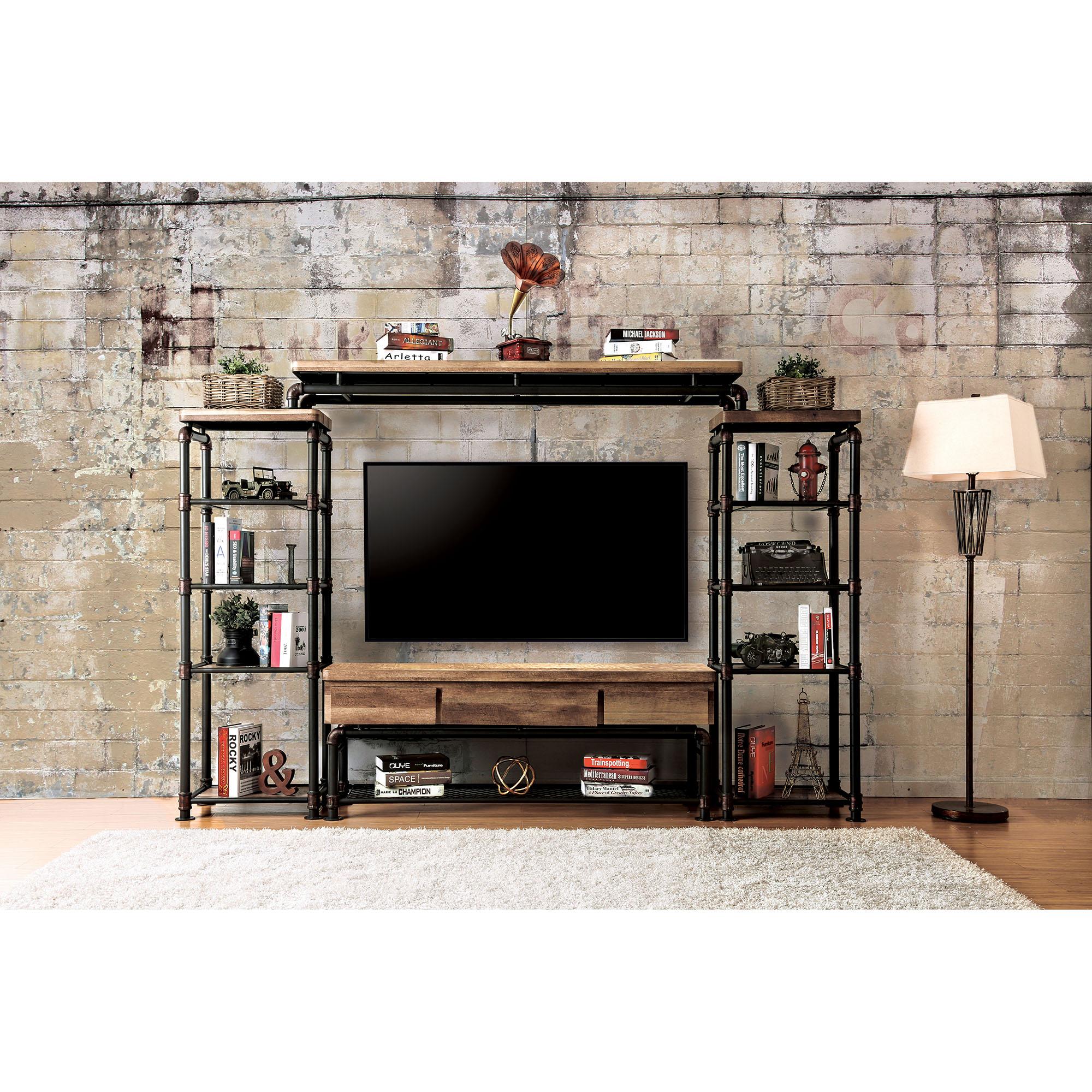 Kebbyll Antique Black/Natural Tone 60" TV Stand - Joseph's Furniture (East Orange, NJ)