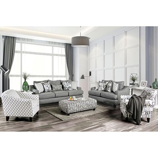 Verne Bluish Gray Love Seat - Joseph's Furniture (East Orange, NJ)