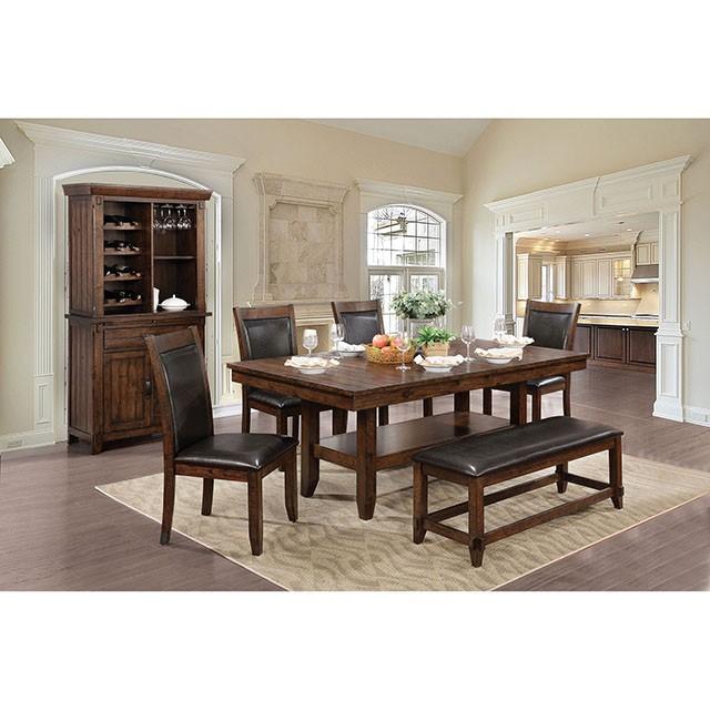 MEAGAN I Brown Cherry Dining Table - Joseph's Furniture (East Orange, NJ)
