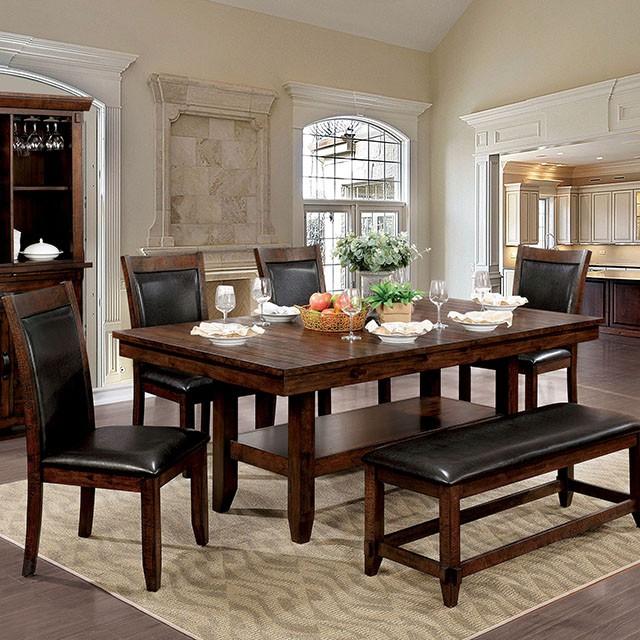 MEAGAN I Brown Cherry Dining Table - Joseph's Furniture (East Orange, NJ)