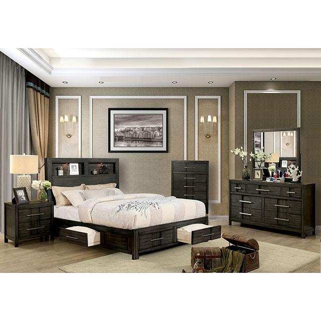KARLA Cal.King, E.King & Queen Bed, Gray & White
