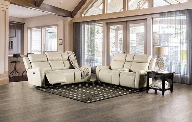 Barclay Power Loveseat Beige
