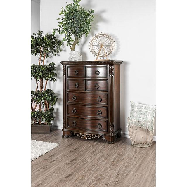 Menodora Brown Cherry Chest - Joseph's Furniture (East Orange, NJ)