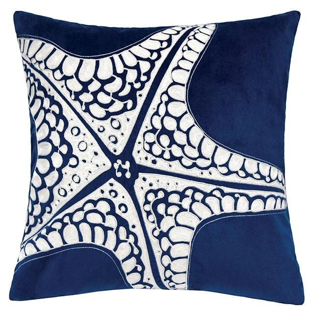 Jude Indigo 20" X 20" Pillow, Indigo - Joseph's Furniture (East Orange, NJ)