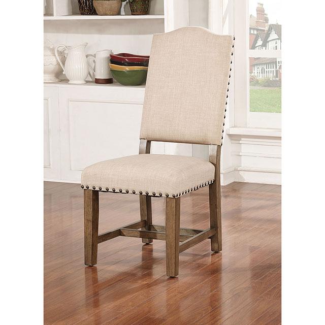 Julia Light Oak/Ivory Side Chair (2/CTN) - Joseph's Furniture (East Orange, NJ)