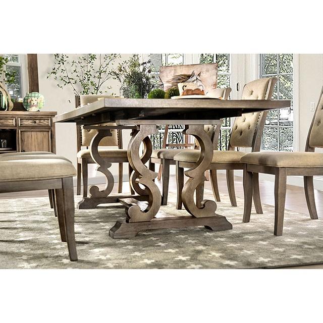 Patience Rustic Natural Tone Dining Table - Joseph's Furniture (East Orange, NJ)