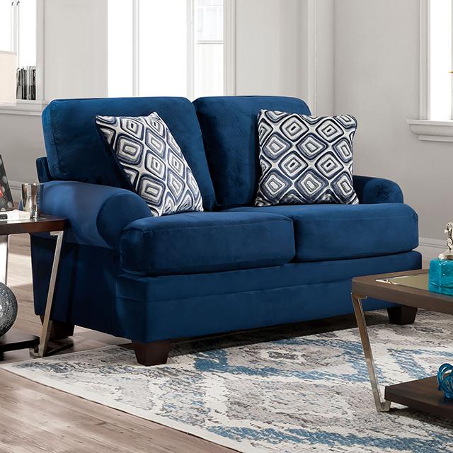 WALDSTONE Loveseat, Navy - Joseph's Furniture (East Orange, NJ)
