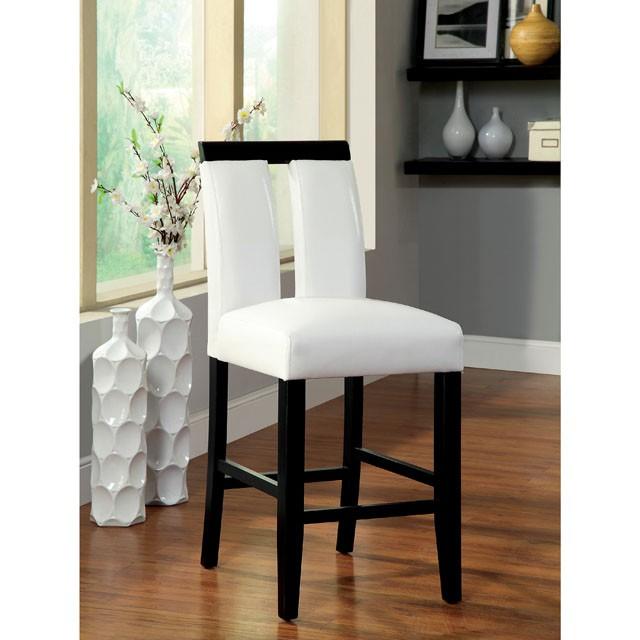 LUMINAR II Black/White Counter Ht. Chair (2/CTN) - Joseph's Furniture (East Orange, NJ)