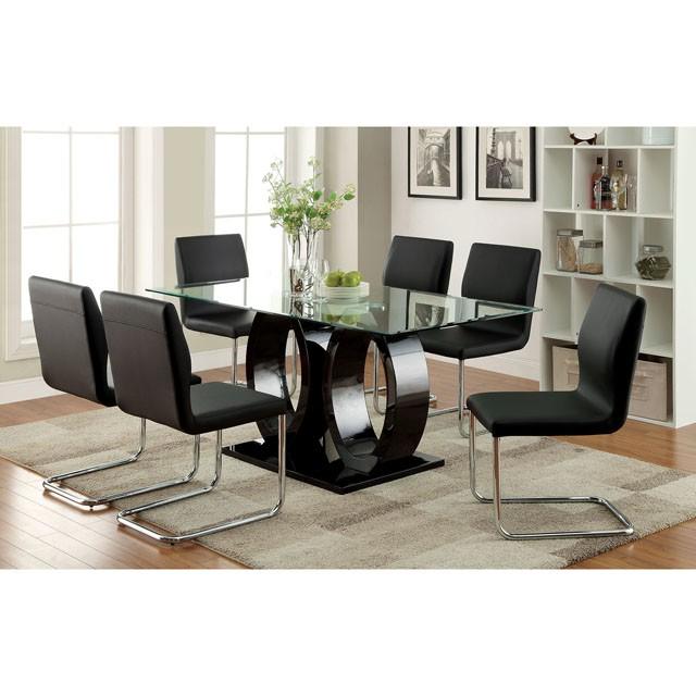 LODIA I Black Dining Table - Joseph's Furniture (East Orange, NJ)