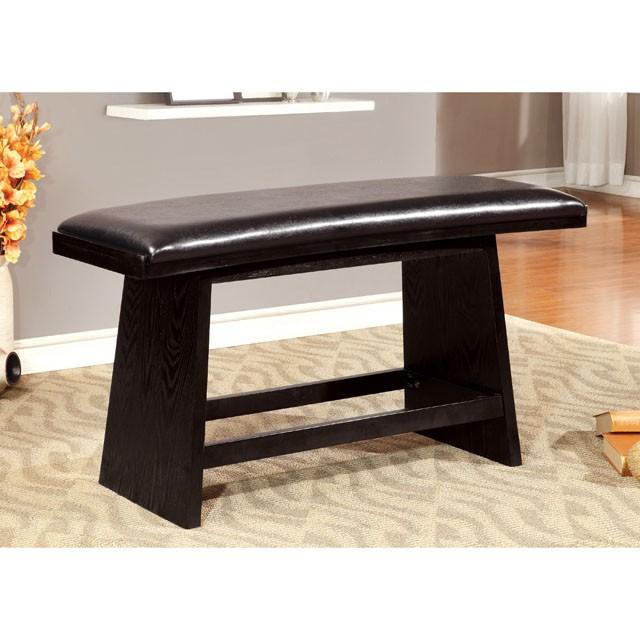 HURLEY Black Counter Ht. Bench - Joseph's Furniture (East Orange, NJ)