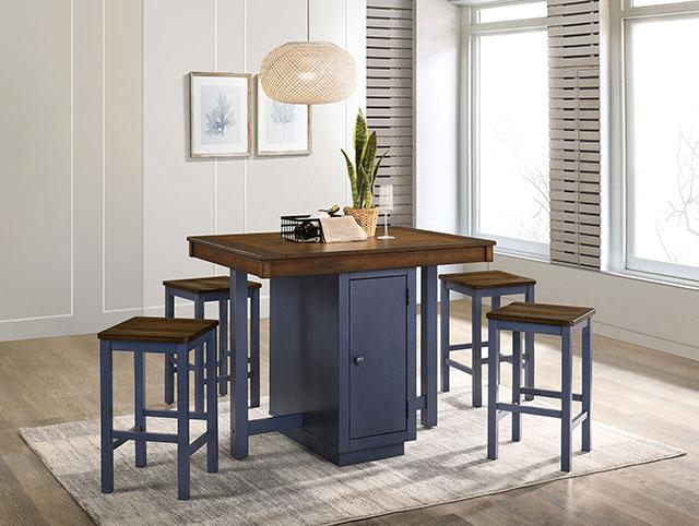 Azurine 5 Pc. Counter Ht. Set - Joseph's Furniture (East Orange, NJ)