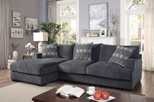 Kaylee Gray L-Shaped Sectional - Joseph's Furniture (East Orange, NJ)