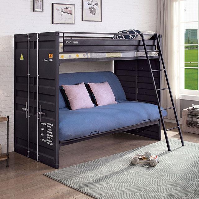 LAFRAY Twin Bunk Bed w/ Futon Base - Joseph's Furniture (East Orange, NJ)