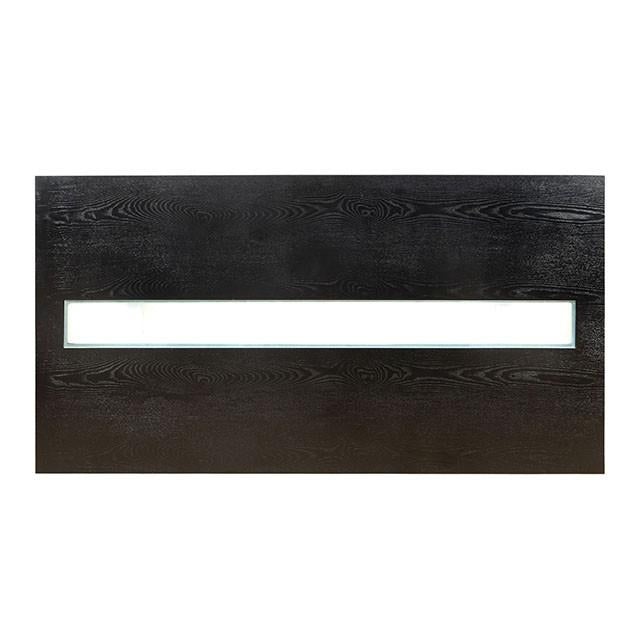 Luminar Black Glass-Insert Dining Table - Joseph's Furniture (East Orange, NJ)