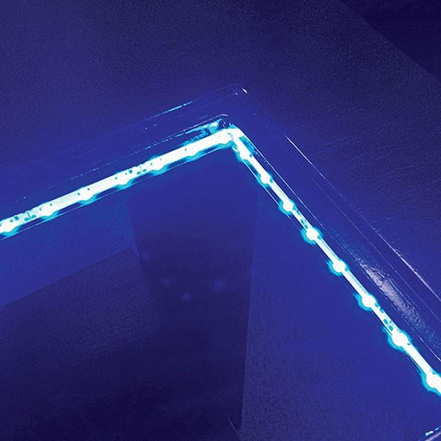 Luminar Black Glass-Insert Dining Table - Joseph's Furniture (East Orange, NJ)