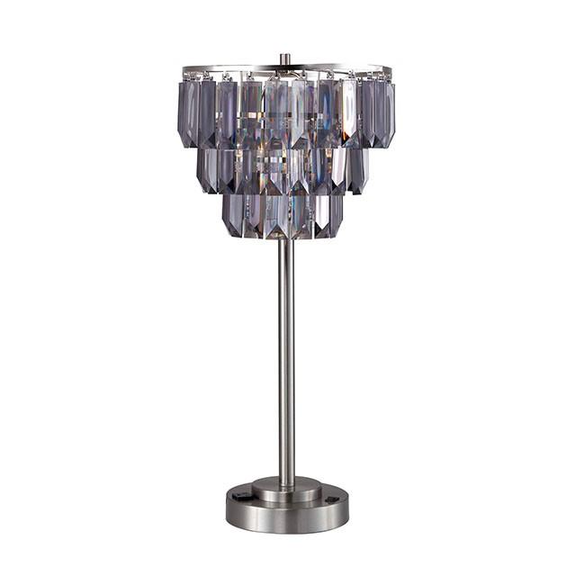 Meg Black/Chrome Table Lamp - Joseph's Furniture (East Orange, NJ)