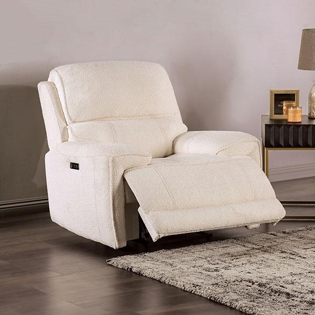 MORCOTE Power Recliner, Beige - Joseph's Furniture (East Orange, NJ)