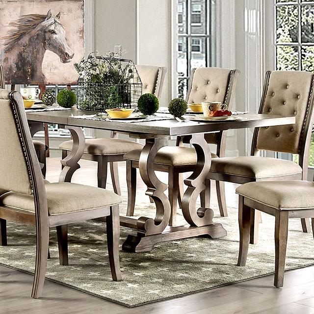 Patience Rustic Natural Tone Dining Table - Joseph's Furniture (East Orange, NJ)