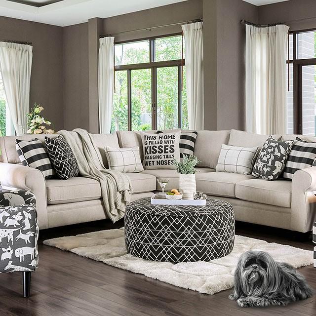 Patricia Ivory Sectional - Joseph's Furniture (East Orange, NJ)